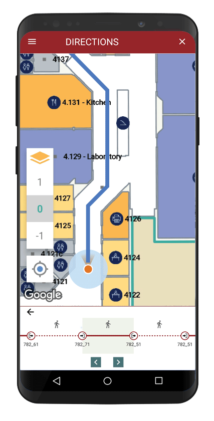 Indoor Navigation with real time positioning